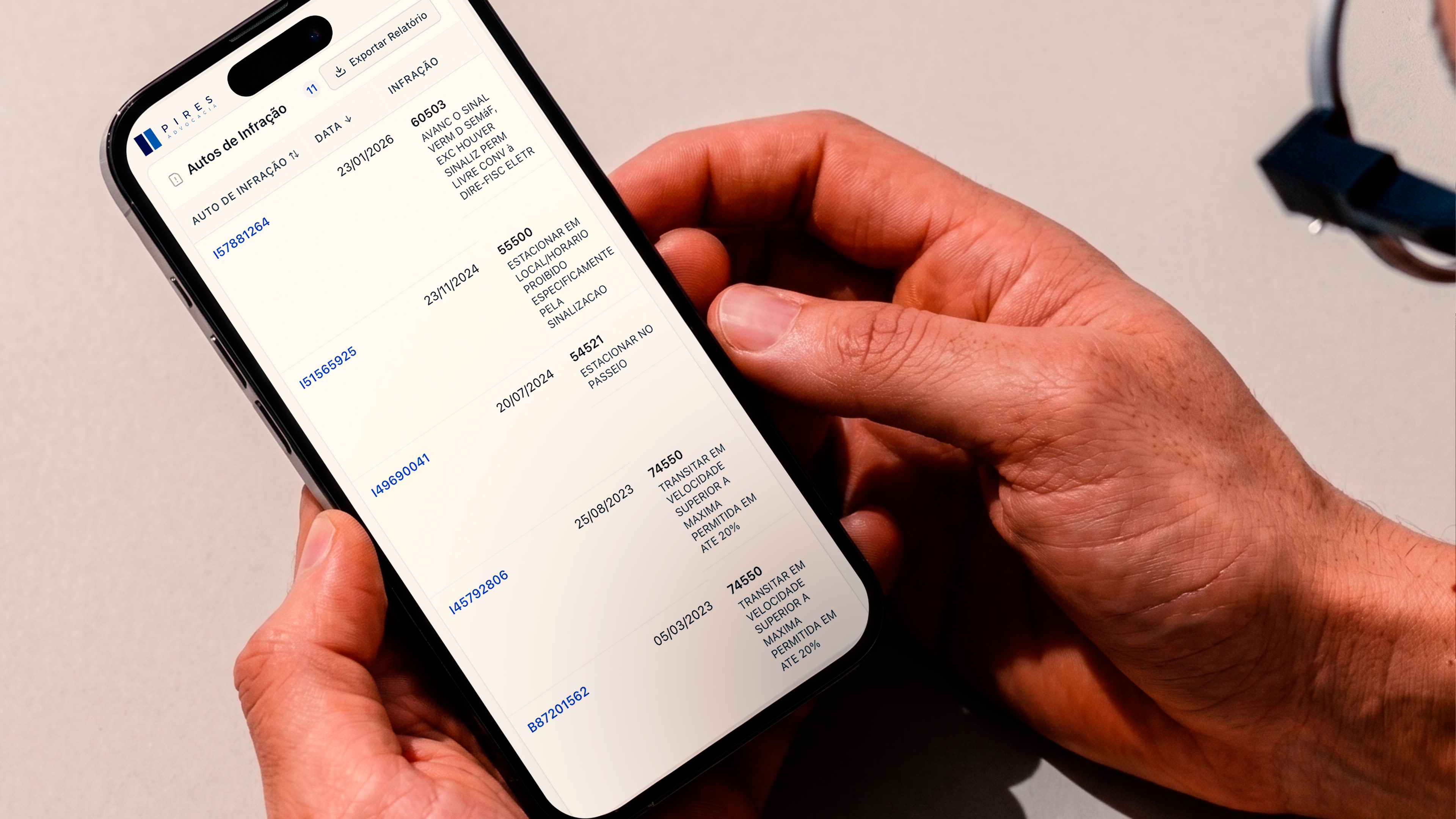 App Infrajus per infrazioni stradali in uso